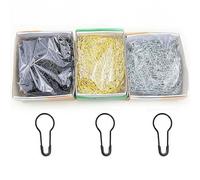 épingles de sûreté, Lot de 1000 ou 2000 épingles à ampoule dorées et argentées for travaux manuels, marqueurs de mailles en métal, épingles de sûreté en forme de courge for le tricot et la couture(Bla
