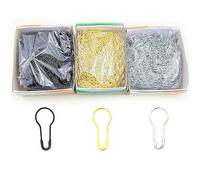 épingles de sûreté, Lot de 1000 ou 2000 épingles à ampoule dorées et argentées for travaux manuels, marqueurs de mailles en métal, épingles de sûreté en forme de courge for le tricot et la couture(Mix