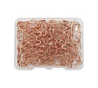 épingles de sûreté, Lot de 300 épingles à bulbe for travaux manuels avec boîte, épingles à calebasse, marqueurs de mailles en métal, épingles de sûreté en forme de courge for tricot et couture(Rose Go