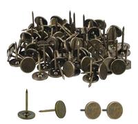 Épingles Décoratives Rétro,100 PCS Ameublement Fixations Plates Clous de Tapisserie Ameublement pour Fauteuil Meubles Décoration de Porte de Canapé
