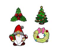 Épingles délicates pour sapin de Noël élégantes sur le thème du sapin de Noël - Broches uniques avec strass pour sac à dos