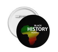 Épingles du Mois de l'histoire des Noirs Broche ronde Badge autocollant Panneau en métal