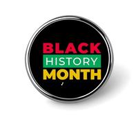 Épingles du mois de l'histoire des Noirs, insignes à boutons circulaires pour broches de sacs à dos