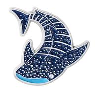 Épingles émaillées brillantes sur le thème sous-marin avec motif dauphin et requin - Broche en alliage léger pour accessoires de mode, cadeaux, dessin animé, animal marin, épingle émaillée, One Size
