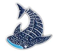 Épingles émaillées en forme d'animal marin de dessin animé - Dauphin Mantas Ray - Broche en alliage - Bijoux cadeaux - Épingle à créature sous-marine étincelante, taille unique, Comme décrit