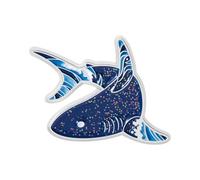 Épingles émaillées sur le thème sous-marin brillant avec conception de requin de dauphin broche en alliage léger pour accessoires de mode cadeaux épingle émaillée d ' animal marin de dessin animé
