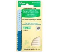 Clover – Épingles tête fine en acier – Diamètre 0,45 mm – Blanc