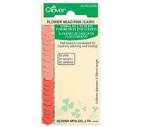 Clover Épingles en acier à tête fleur – Diam. 0,55 mm – 20 unités/paquet – Lot de 3 – Rouge