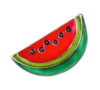 Épingles En Éma Pastèque - Épinglette En Éma Pour Professeur D’école De Nourriture Aux Fruits | Broche De Dessin Animé En Forme De Fruit | Broche Pastèque Créative À La Mode Pour Mariage, Noël