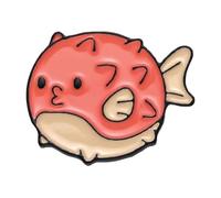 Épingles en émail animaux de l'océan : requin baleine, loutre, poisson sphérique, axolotl, lion de mer comme broche ou insigne à revers, Normale, Métal non précieux