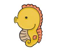 Épingles en émail animaux de l'océan : requin baleine, loutre, poisson sphérique, axolotl, lion de mer comme broche ou insigne à revers, Normale, Métal non précieux