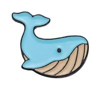 Épingles en émail animaux de l'océan : requin baleine, loutre, poisson sphérique, axolotl, lion de mer comme broche ou insigne à revers, Normale, Métal non précieux