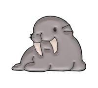 Épingles en émail animaux de l'océan : requin baleine, loutre, poisson sphérique, axolotl, lion de mer comme broche ou insigne à revers, Normale, Métal non précieux