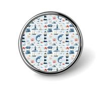 Épingles en émail avec imprimé dauphins et phares pour sac à dos - Jolie veste, manteau, chapeau, sacs, pin's fantaisie fantaisie pour femmes et hommes