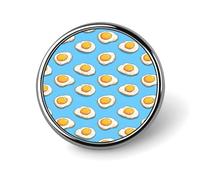 Épingles en émail avec imprimé œuf au plat pour sac à dos - Jolie veste, manteau, chapeau, sacs, épingle à boutons, drôle, unique, fantaisie, accessoire de bijoux tendance pour femmes et hommes