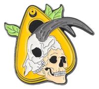 Épingles en émail : fleurs, légumes et crânes pour sacs, sacs à dos et vêtements, Klein, Métal non précieux