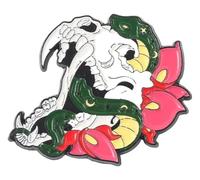 Épingles en émail : fleurs, légumes et crânes pour sacs, sacs à dos et vêtements, Klein, Métal non précieux