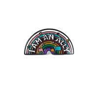 Épingles en émail « I Am An Ally » en émail avec drapeau de fierté LGBTQ pour la santé mentale, chapeau F0H6, accessoires pour sacs à dos