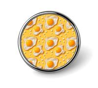 Épingles en émail pour sac à dos - Motif œuf au plat - Jolie veste, manteau, chapeau, sacs, drôle et unique - Accessoire de bijoux tendance pour femme et homme