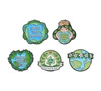 Épingles en émail « Save the Earth Environment » - Pour la fête de la mère - Save The Earth - Épingles en émail vert - Pour sacs à dos, chapeaux, sacs, Métal