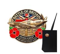 Épingles en métal pour badge de Grande-Bretagne - Broche en métal - Badge commémoratif élégant - Décoration souvenir de la bataille d'Angleterre