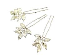 Épingles épingles à cheveux de mariage en épingle, avec feuilles, or et argent, idéal comme accessoires de cheveux pour la demoiselle d'honneur, les femmes et les filles