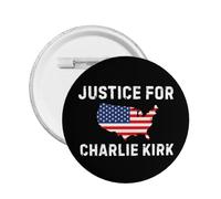 Épingles et badges ronds Justice pour Charlie Kirk