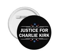 Épingles et badges ronds Justice pour Charlie Kirk