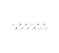 Epingles Exacompta à tête plate unie - Boîte de 100 - Diam. 5mm - Coloris assortis G