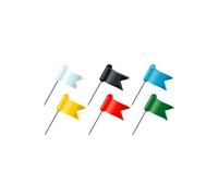 Exacompta Épingles drapeaux – Boîte de 20 16 mm Couleurs assorties