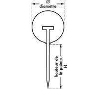 Epingles Exacompta Boîte de 50 épingles sphériques - Diam. 6mm - Bleu clair