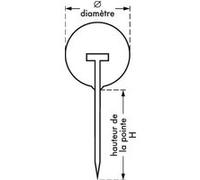 Epingles Exacompta Boîte de 50 épingles sphériques - Diam. 6mm - Bleu clair