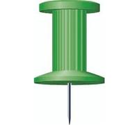Exacompta Épingles Push Pins – Boîte de 25, hauteur 7 mm, Ø 10 mm, Vert