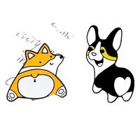 Épingles magiques en émail chats et chiens : ensemble de sorcières d'Halloween, lot de 2 à 4, Klein, Métal non précieux