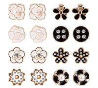 Épingles Magnétiques Hijab, Broche Sans Aiguille avec Aimants Puissants, Épingles à Nourrice en Forme Fleur pour Femmes Foulards Chapeaux Chemise Cardigans (8 Paires)