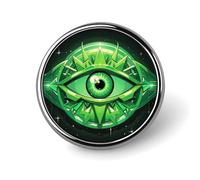 Épingles personnalisées en forme de mauvais œil vert pour sacs à dos - Épinglette tendance pour costumes - Épingles à boutons mignonnes pour femme et homme - Broche vintage cool pour mariage - Broche
