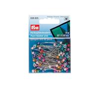 Épingles PRYM tête perle en acier coloris assortis - 10 g