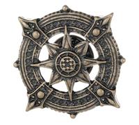 Épingles rondes de conception boussole creuse Pour les Fêtes | Broches de voyageurs d’outils vintage