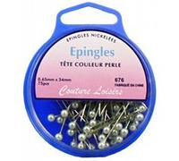 Epingles tête couleur perle x 75 34x0,65mm - Distrifil(...) - Rose Rose G