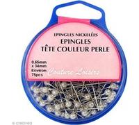 Epingles tête couleur perle x 75 34x0,65mm - Distrifil(...) - Rose Rose G