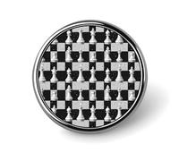 Épingles vintage en émail blanc imprimé échecs pour sac à dos - Jolie veste, manteau, chapeau, sacs, pin's fantaisie fantaisie pour femmes et hommes