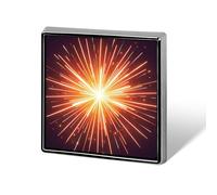 Épinglette 3D en forme de feu d'artifice en forme d'explosion pour homme et femme, pour sac à dos, chapeau amusant, broche personnalisée pour sac, boutons et épingles (carré)