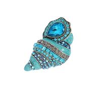 Épinglette à conque en strass tendance avec motifs d'huile qui coule - Accessoire contrasté pour fête - Accessoire de fête - Épingle à conque en alliage et cristaux