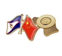 Épinglette Avec Le Drapeau De L'Amitié Entre La Chine Et Les États-Unis, Samoa - Badges Patriotiques Géométriques, Broche Fantaisie, Bijoux Créatifs Pour Femmes, Magnétique B