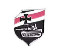 Épinglette blindée en émail - 2,5 cm x 2 cm - Badge de bouclier avec motif de char militaire - Épinglette de collection pour vêtements, chapeaux, sacs à dos, fans d'histoire militaire et