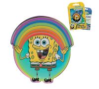 Épinglette Bob l'éponge en émail arc-en-ciel | Collection limitée | Produit sous licence officielle | Numéroté individuellement | 41 x 45 mm