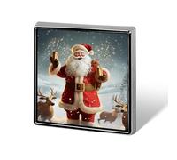 Épinglette carrée de Noël en forme de Père Noël pour femme, boutons et épingles, en métal, jolie broche rétro pour sac, chapeau, sac à dos, cravate, costume, accessoire de fête de mariage