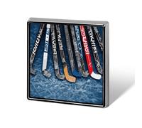 Épinglette carrée en forme de bâtons de hockey sur glace pour femme, boutons et épingles, en métal, jolie broche rétro pour sac, chapeau, sac à dos, cravate, costume, accessoire de fête de mariage