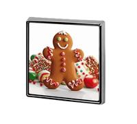 Épinglette carrée en forme de bonbon en pain d'épice pour femme - Boutons et épingles en métal - Jolie broche rétro pour sac à dos - Accessoire de fête de mariage