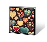 Épinglette carrée en forme de cœur en forme de fleur écrasée pour femme, boutons et épingles en métal, jolie broche rétro, épingle à dos tendance pour chapeau, sac à dos, cravate, costume, accessoire